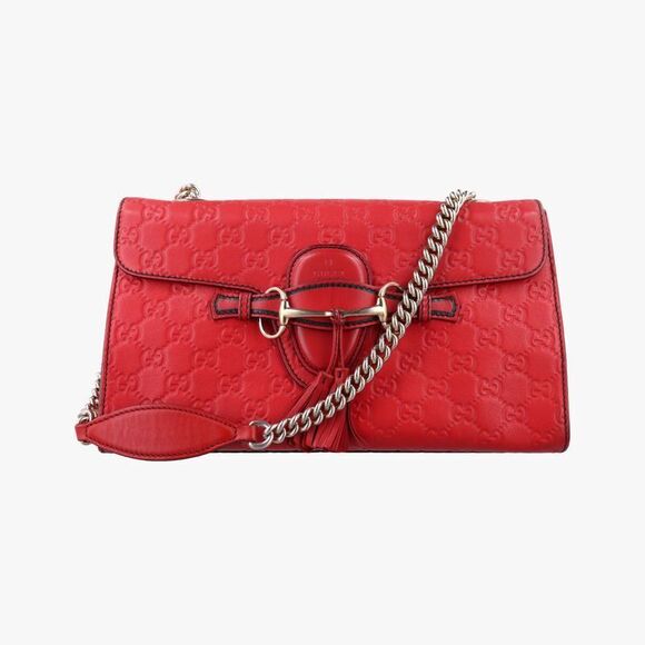 Gucci Emily Red Leather 295402 H012358000 - Picture 1 of 10